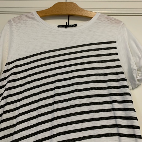 ❤️Rag & Bone Black White Stripe Tee T Shirt Tee M - Picture 2 of 6